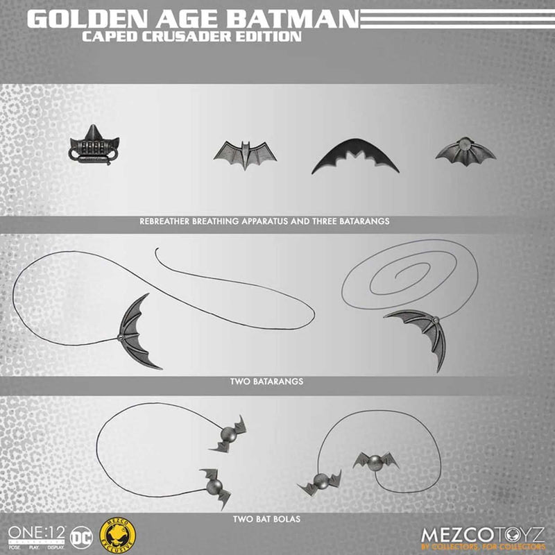 Load image into Gallery viewer, Mezco Toyz - One 12 DC Comics - Batman Caped Crusader (Golden Age Edition) (Mezco Exclusive)
