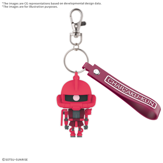 Bandai - 3D Rubber Mascot Keychain - CharZaku-Kun