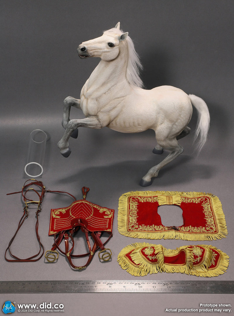 Load image into Gallery viewer, DID - 1/6 Napoleon White War Horse (Prancing)
