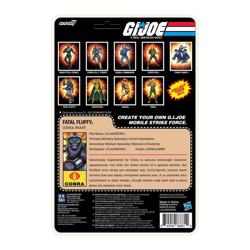 Load image into Gallery viewer, Super 7 - Reaction+ (O-Ring Figure) G.I. Joe - Fatal Fluffy
