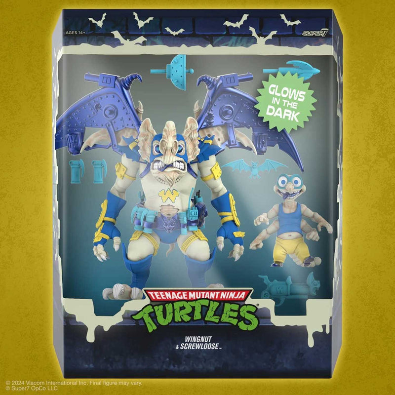 Load image into Gallery viewer, Super 7 - Teenage Mutant Ninja Turtles Ultimates: Wingnut &amp; Screwloose (Glow)
