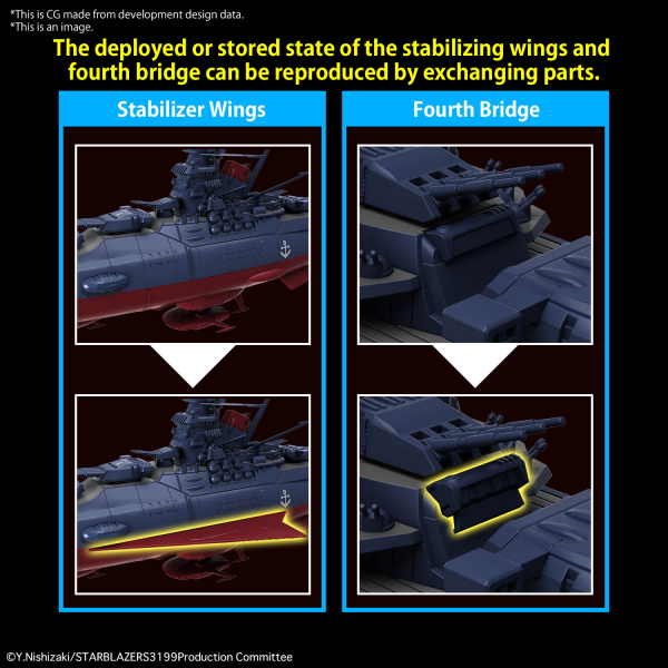 Load image into Gallery viewer, Bandai - Star Blazers - Space Battleship Yamato 3199 1/1000 Scale Model Kit
