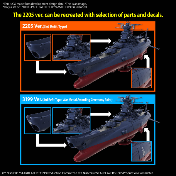 Load image into Gallery viewer, Bandai - Star Blazers - Space Battleship Yamato 3199 1/1000 Scale Model Kit
