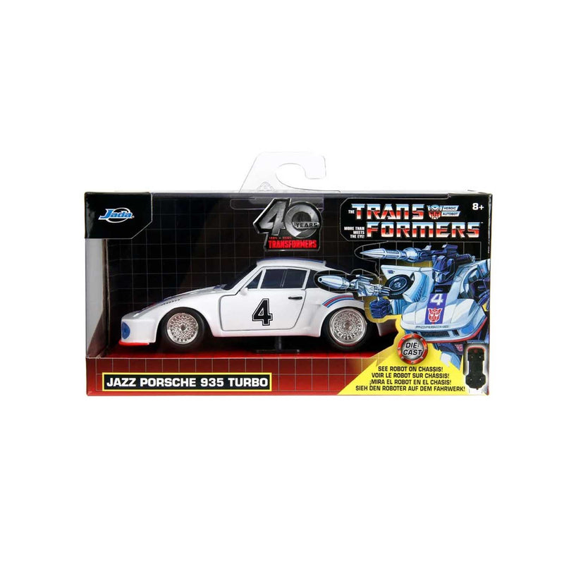 Load image into Gallery viewer, Jada Toys - Transformers G1 - Jazz Porsche 935 Die-Cast Metal Vehicle 1/32 Scale
