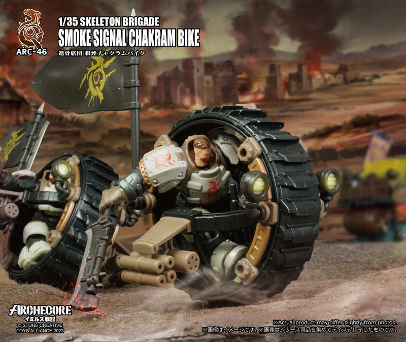 Load image into Gallery viewer, Toys Alliance - Archecore: ARC-46 Skeleton Brigade Smoke Signal Chakram Bike
