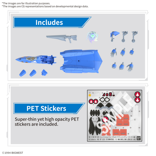 Bandai - HG 1/100 Macross - VF-22S Sturmvogel II (Maximillian Jenius Use)