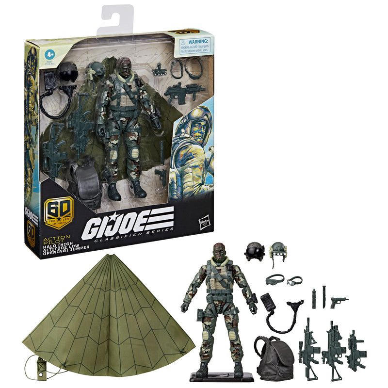 Load image into Gallery viewer, G.I. Joe Classified Series - 60th Anniversary Action Pilot - HALO (High Altitude Low Opening) Jumper Figure
