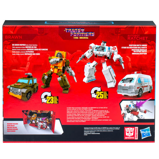 Transformers Studio Series 86 - The Transformers: The Movie Brawn & Autobot Ratchet Deluxe Set