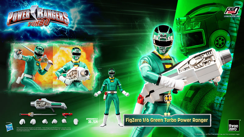 Load image into Gallery viewer, Threezero - FigZero Power Rangers Turbo - Green Turbo Ranger
