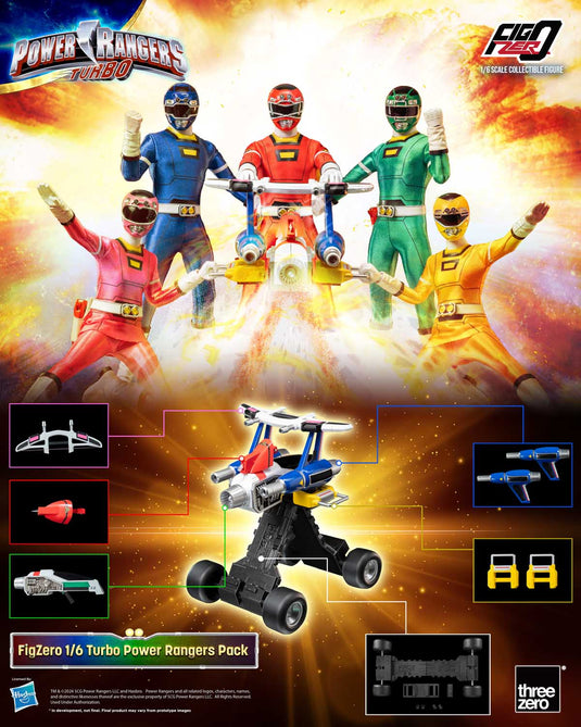 Threezero - FigZero Power Rangers Turbo - Turbo Ranger Pack