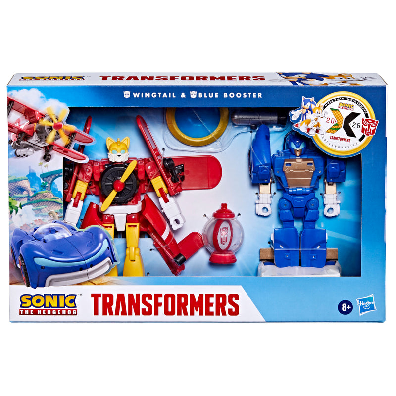 Load image into Gallery viewer, Transformers Collaborative - Sonic the Hedgehog x Transformers Wingtail and Blue Booster
