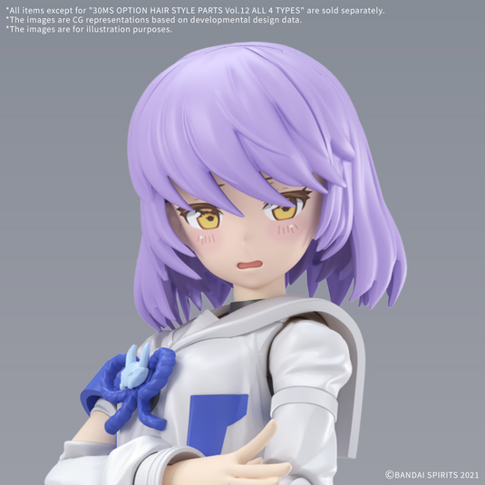 30 Minutes Sisters - Option Hairstyle Parts Vol. 12: Medium Hair 6 (Purple 2)