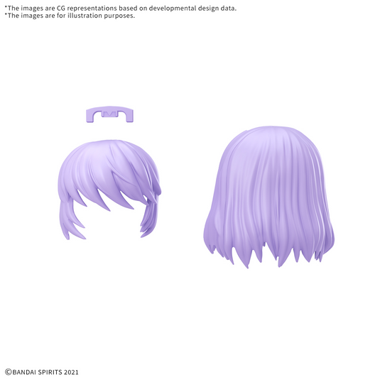 30 Minutes Sisters - Option Hairstyle Parts Vol. 12: Medium Hair 6 (Purple 2)