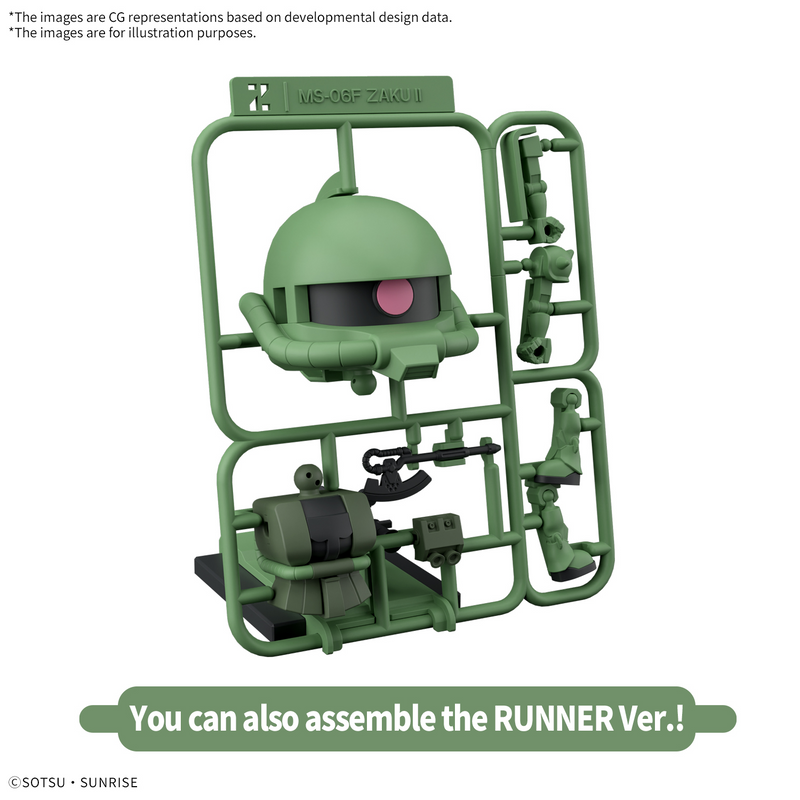 Load image into Gallery viewer, SD Gundam - 1/1 Zakupla-Kun DX Set (with Runner Ver. Recreated Parts)
