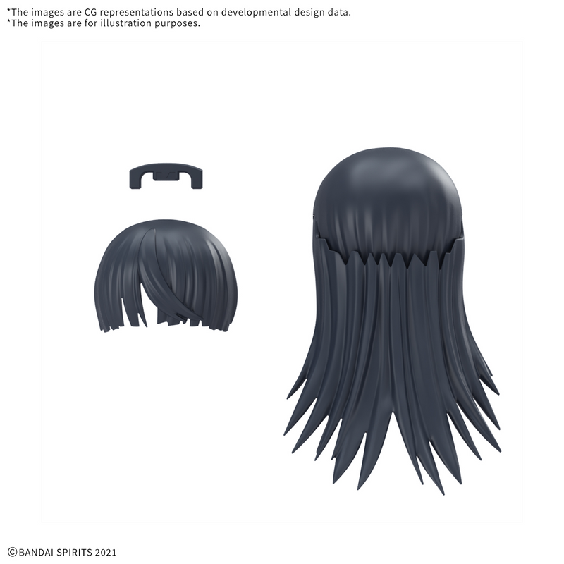 Load image into Gallery viewer, 30 Minutes Sisters - Option Hairstyle Parts Vol. 12: Straight Hair 1 (Navy 1)
