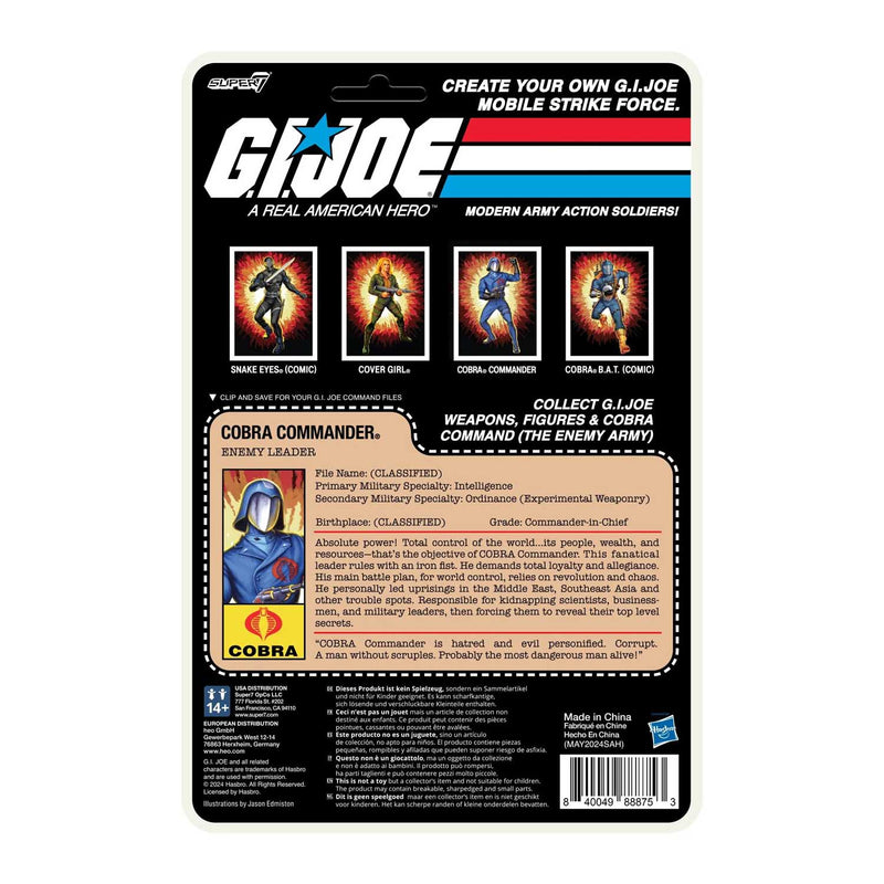 Load image into Gallery viewer, Super 7 - Reaction+ (O-Ring Figure) G.I. Joe - Cobra Commander (Cartoon Version)
