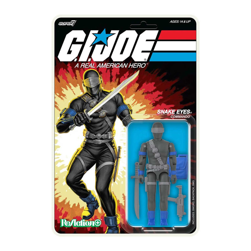 Load image into Gallery viewer, Super 7 - Reaction+ (O-Ring Figure) G.I. Joe - Snake Eyes (Comic Version)
