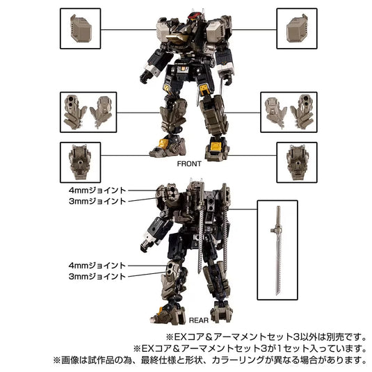 Diaclone Reboot - Tactical Mover - EX Core and Armament Set 3