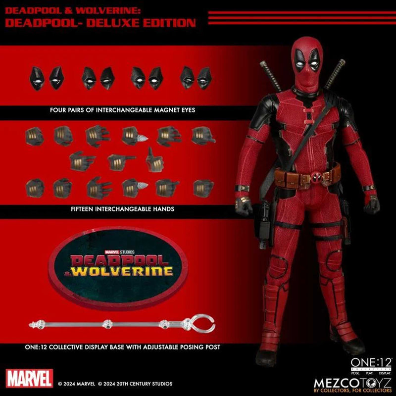 Load image into Gallery viewer, Mezco Toyz - One 12 Deadpool and Wolverine - Deadpool Deluxe
