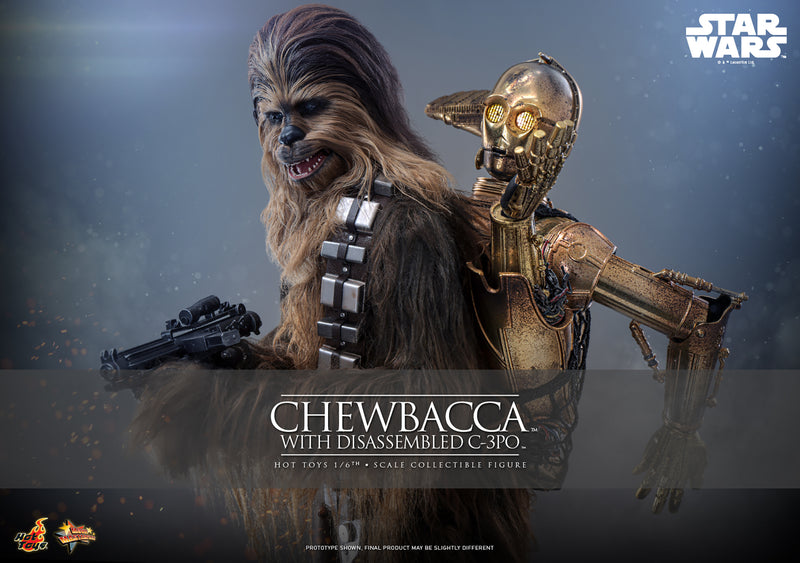 Load image into Gallery viewer, Hot Toys - Star Wars The Empire Strikes Back - Chewbacca with Disassembled C-3PO
