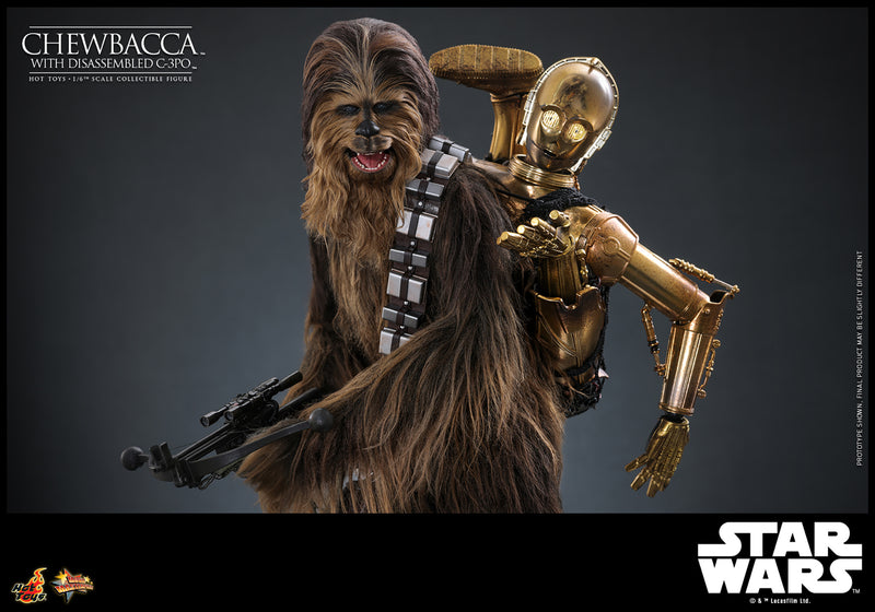 Load image into Gallery viewer, Hot Toys - Star Wars The Empire Strikes Back - Chewbacca with Disassembled C-3PO
