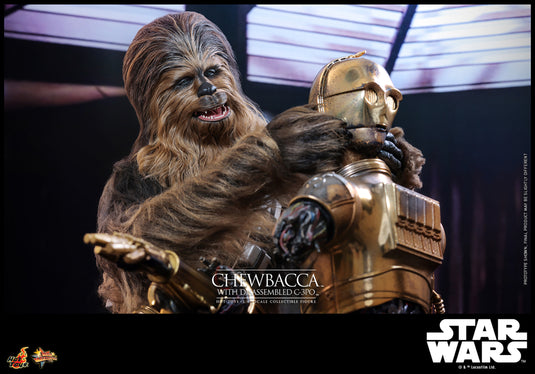 Hot Toys - Star Wars The Empire Strikes Back - Chewbacca with Disassembled C-3PO