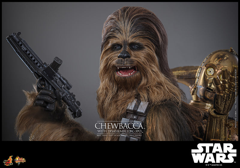 Load image into Gallery viewer, Hot Toys - Star Wars The Empire Strikes Back - Chewbacca with Disassembled C-3PO
