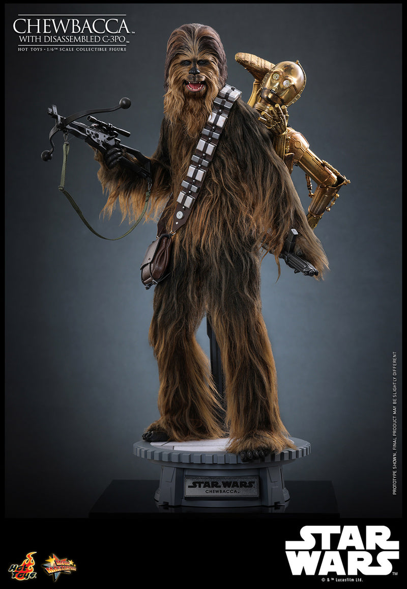 Load image into Gallery viewer, Hot Toys - Star Wars The Empire Strikes Back - Chewbacca with Disassembled C-3PO
