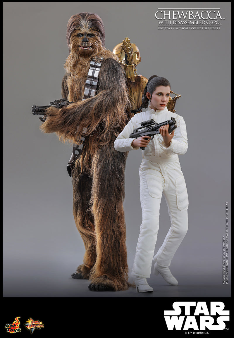 Load image into Gallery viewer, Hot Toys - Star Wars The Empire Strikes Back - Chewbacca with Disassembled C-3PO
