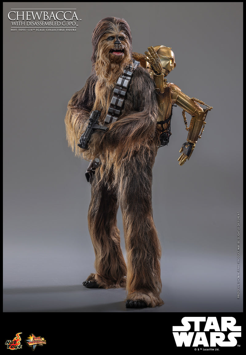 Load image into Gallery viewer, Hot Toys - Star Wars The Empire Strikes Back - Chewbacca with Disassembled C-3PO
