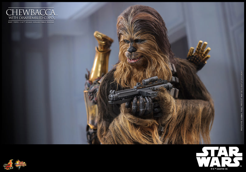 Load image into Gallery viewer, Hot Toys - Star Wars The Empire Strikes Back - Chewbacca with Disassembled C-3PO
