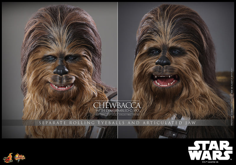 Load image into Gallery viewer, Hot Toys - Star Wars The Empire Strikes Back - Chewbacca with Disassembled C-3PO
