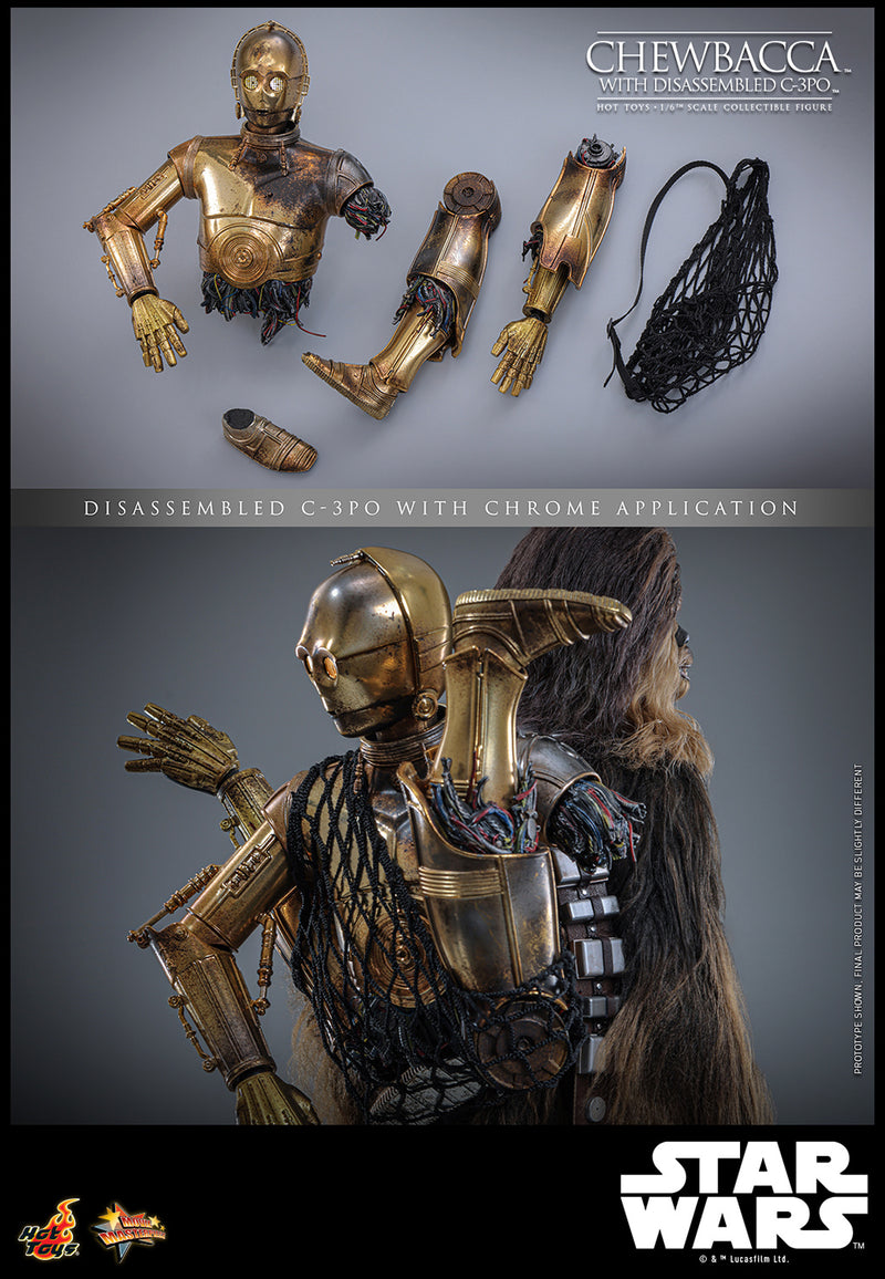 Load image into Gallery viewer, Hot Toys - Star Wars The Empire Strikes Back - Chewbacca with Disassembled C-3PO
