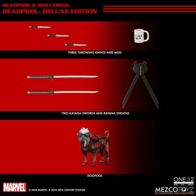 Load image into Gallery viewer, Mezco Toyz - One 12 Deadpool and Wolverine - Deadpool Deluxe
