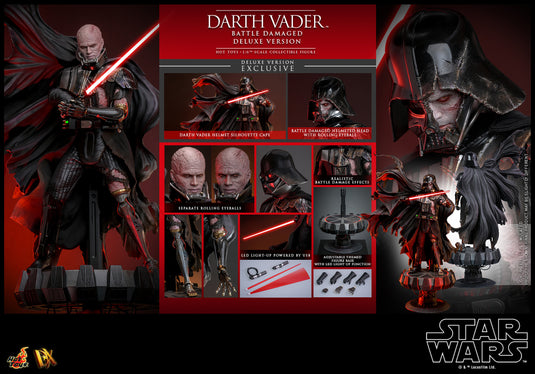 Hot Toys - Star Wars - Darth Vader (Battle Damaged) (Deluxe Version) – Ages  Three and Up