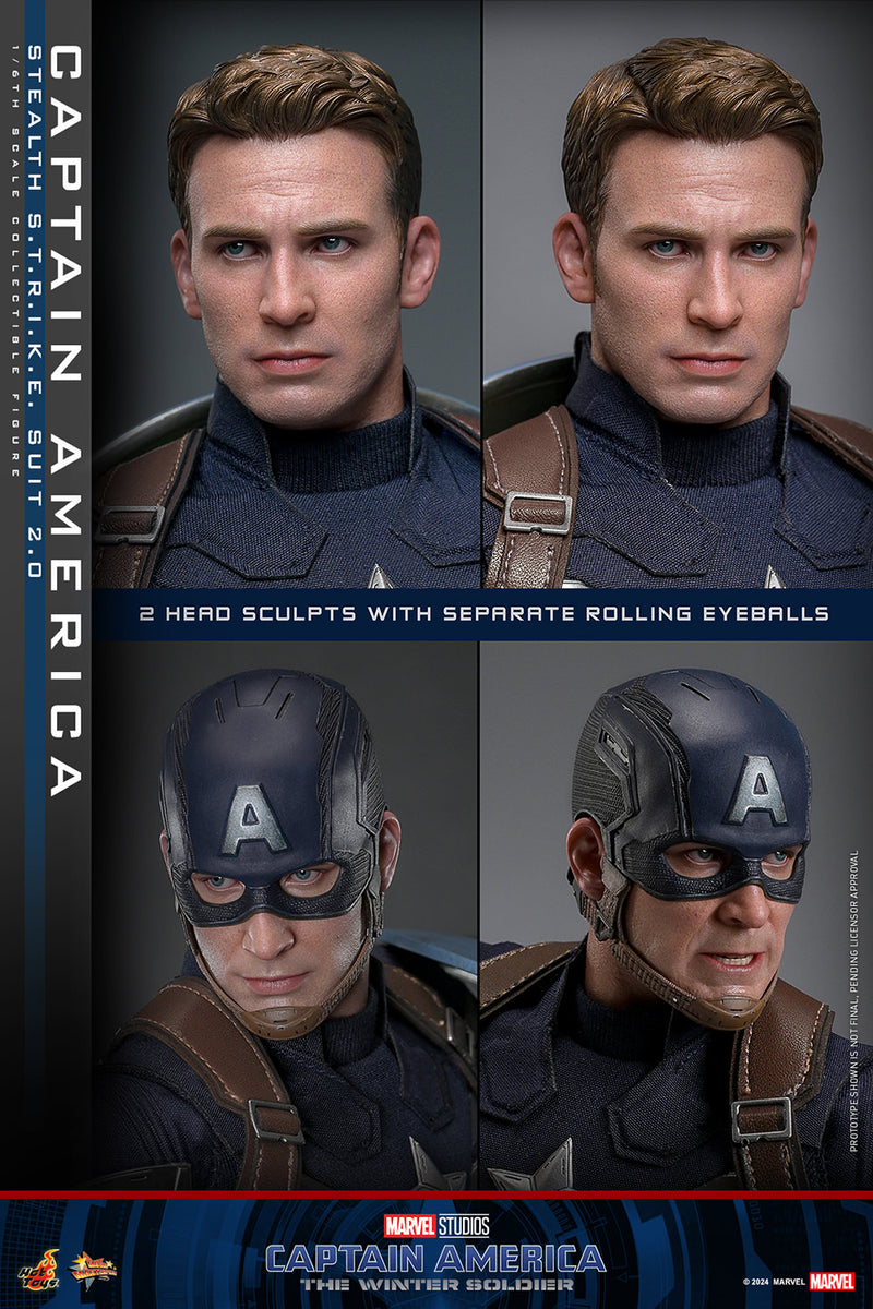 Load image into Gallery viewer, Hot Toys - Captain America: The Winter Soldier - Captain America (Stealth S.T.R.I.K.E. Suit) 2.0
