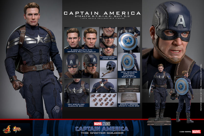 Load image into Gallery viewer, Hot Toys - Captain America: The Winter Soldier - Captain America (Stealth S.T.R.I.K.E. Suit) 2.0
