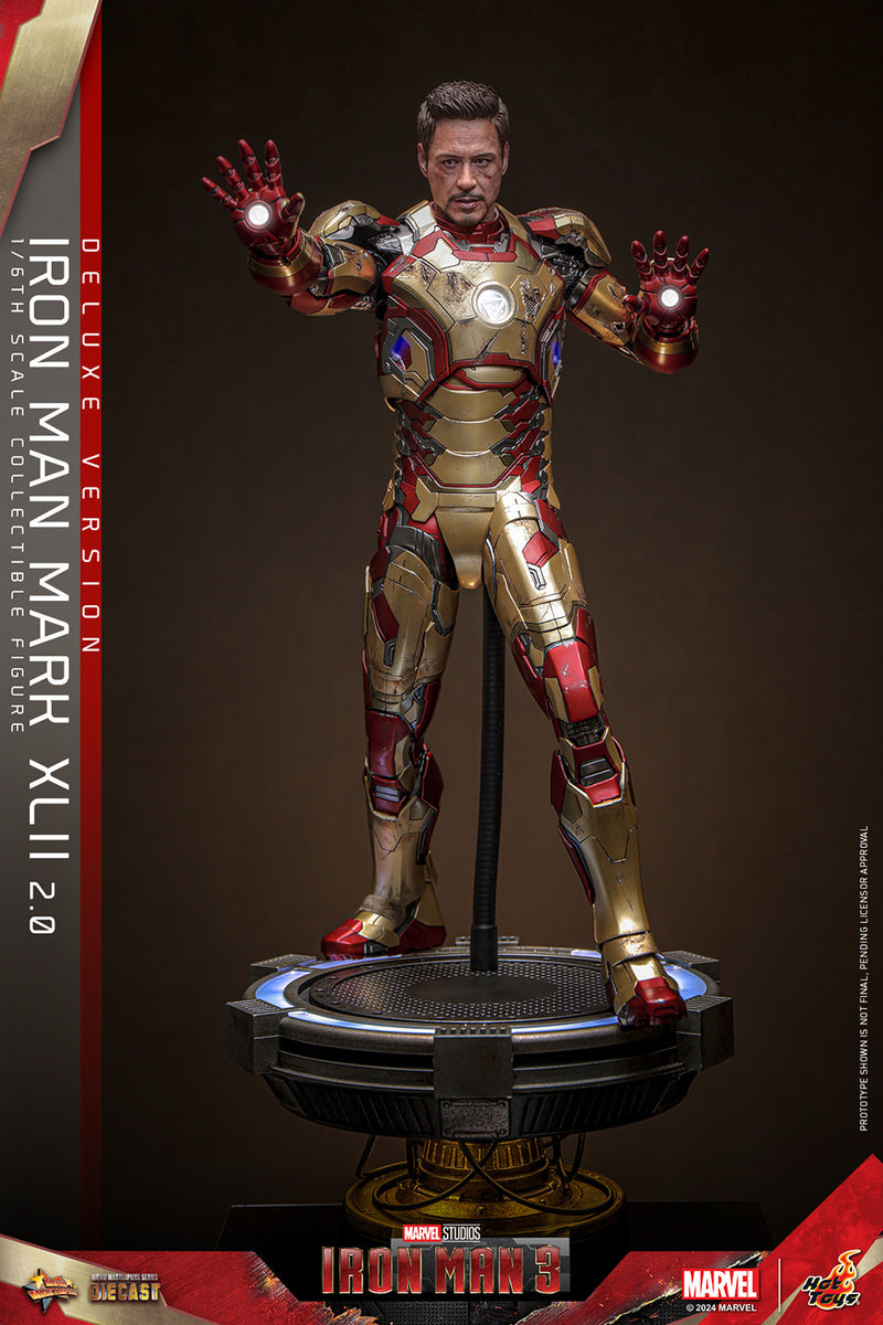 Load image into Gallery viewer, Hot Toys - Iron Man 3 - Iron Man Mark XLII (2.0) (Deluxe)
