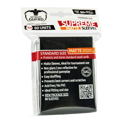 Ultimate Guard - Supreme Matte Sleeves - Black