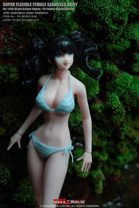 Load image into Gallery viewer, TBLeague - Anime Girl Super-Flexible Seamless Body with Head - Large Bust Body in Pale S36
