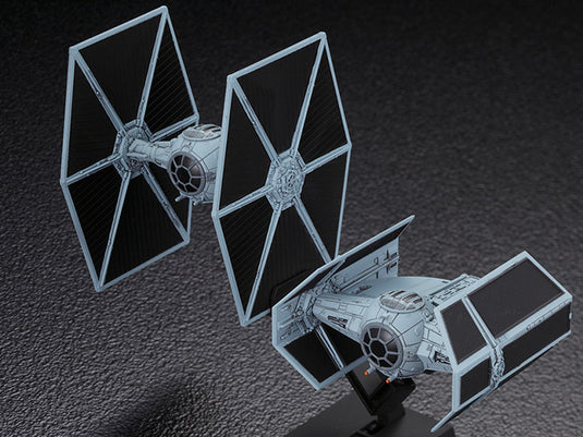 Bandai - Star Wars Vehicle Model - 007 Tie Advanced & Tie Fighter Set (1/144 Scale)