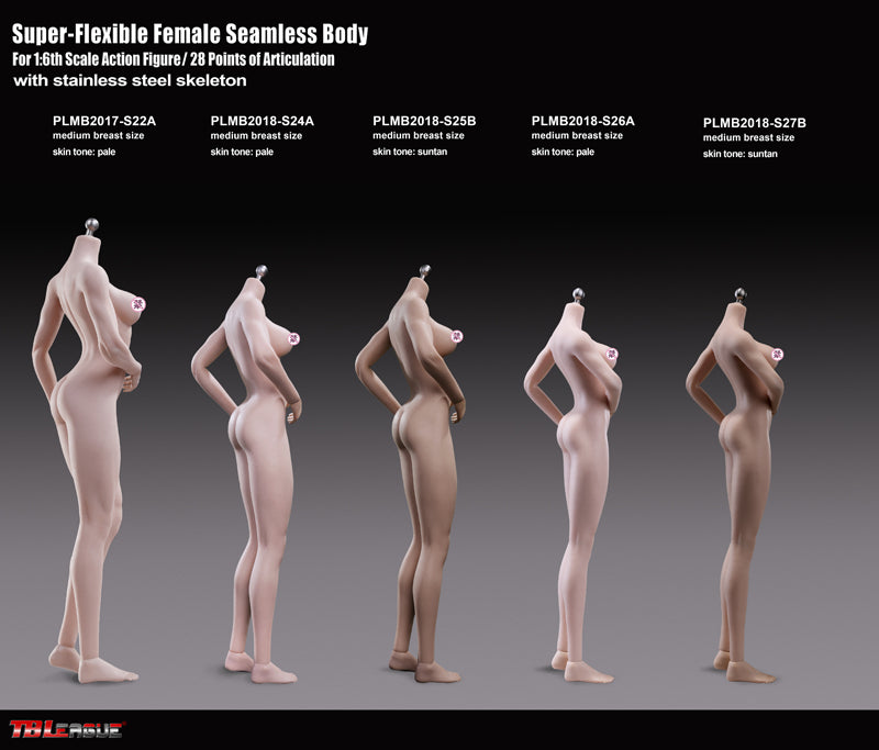 Load image into Gallery viewer, TBLeague - Super-Flexible Female Seamless Body - S24A 278mm Pale
