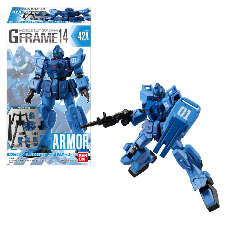 Load image into Gallery viewer, Bandai - Mobile Suit Gundam: G-Frame Vol. 14 - RX-79BD-1 Blue Destiny Unit 1 Armor and Frame Set
