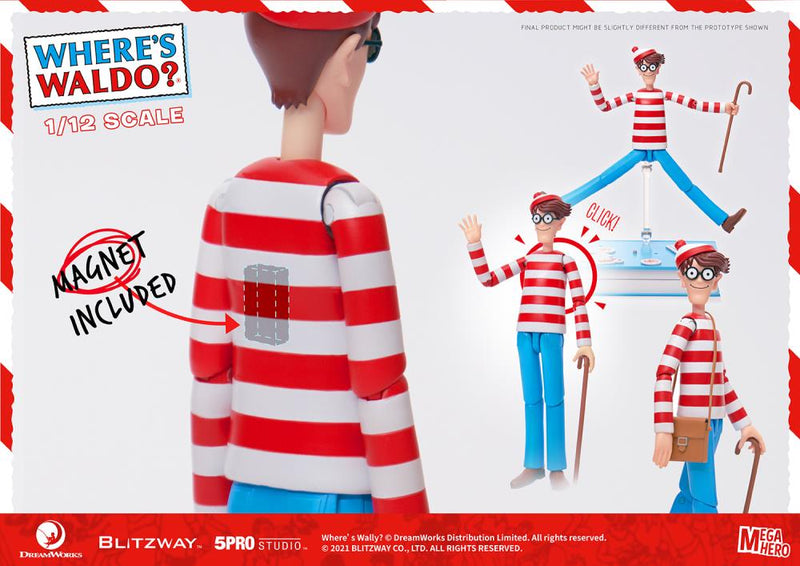 Load image into Gallery viewer, Blitzway - MEGAHERO Where&#39;s Waldo: Waldo 1/12 Scale Figure
