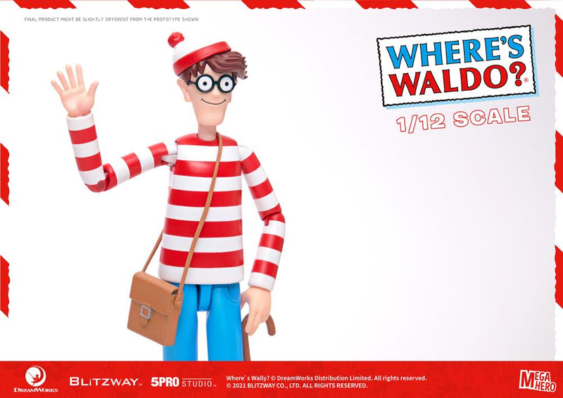 Load image into Gallery viewer, Blitzway - MEGAHERO Where&#39;s Waldo: Waldo 1/12 Scale Figure
