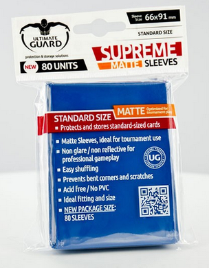 Ultimate Guard - Supreme Matte Sleeves - Blue