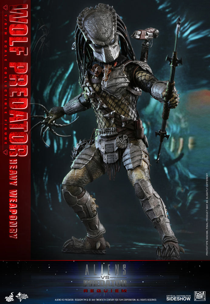 Hot Toys - Aliens vs Predator Requiem: Wolf Predator Heavy Weaponry ...