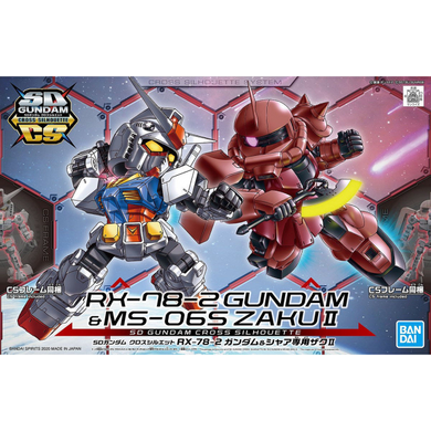 SD Gundam - Cross Silhouette: RX-78-2 Gundam & MS-06S Zaku II