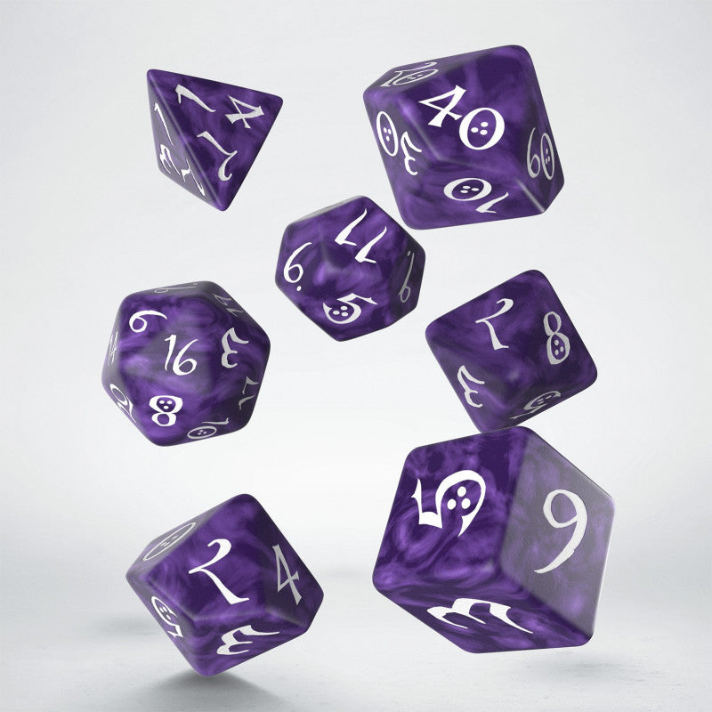 Load image into Gallery viewer, Q Workshop - Classic RPG Dice Set: Lavender and White
