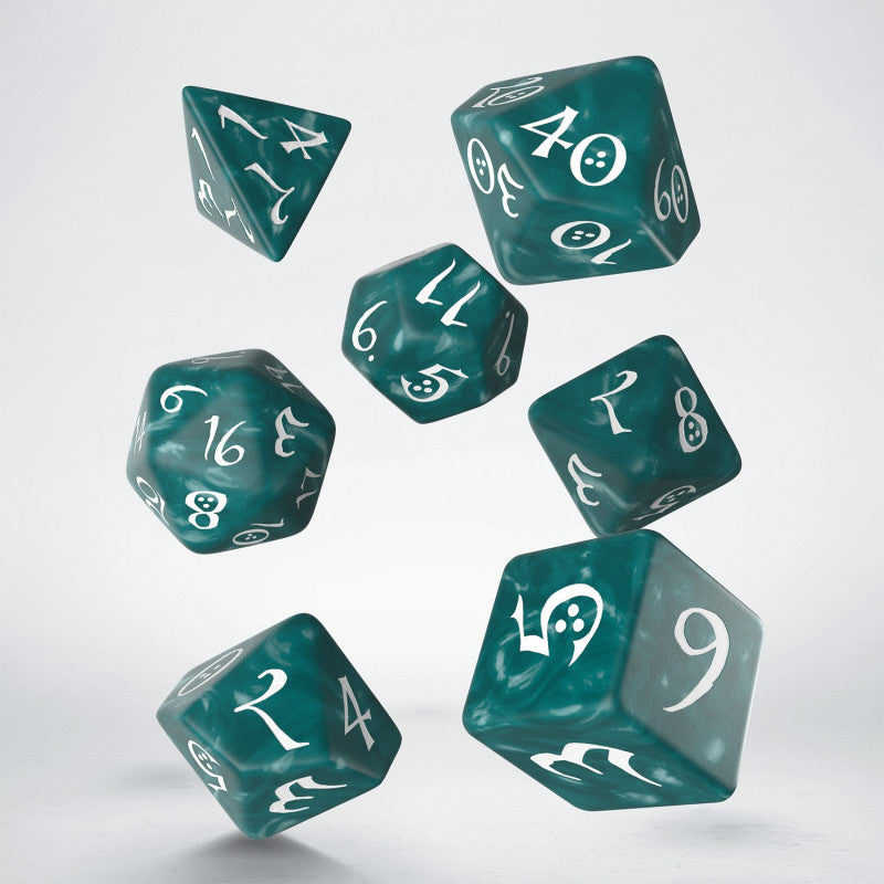 Load image into Gallery viewer, Q Workshop - Classic RPG Dice Set: Stormy and White
